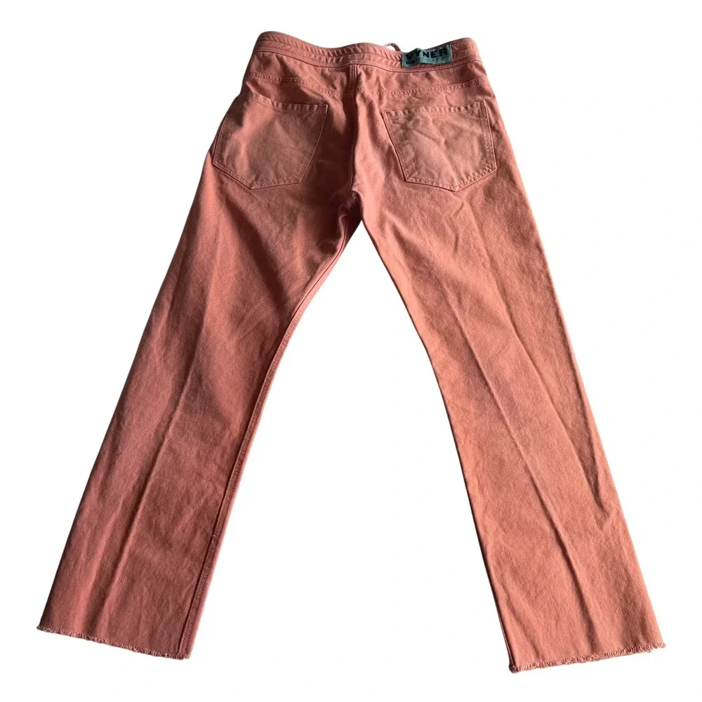 Vyner Articles Organic Cotton Denim‎ Raw Hem Karate Pants Jeans Orange 30 Waist